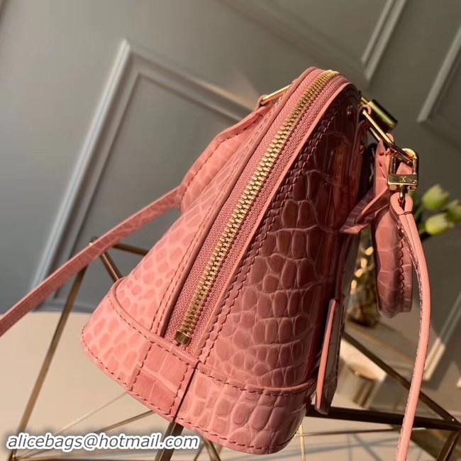 Expensive Louis Vuitton Crocodile Pattern Leather Bag N90897 Pink