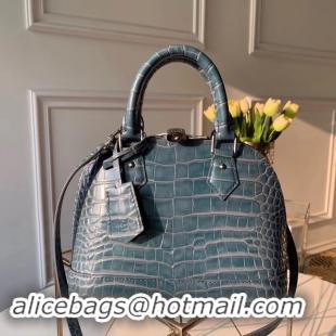 Best Price Louis Vuitton Crocodile Pattern Leather Bag N90897 Blue