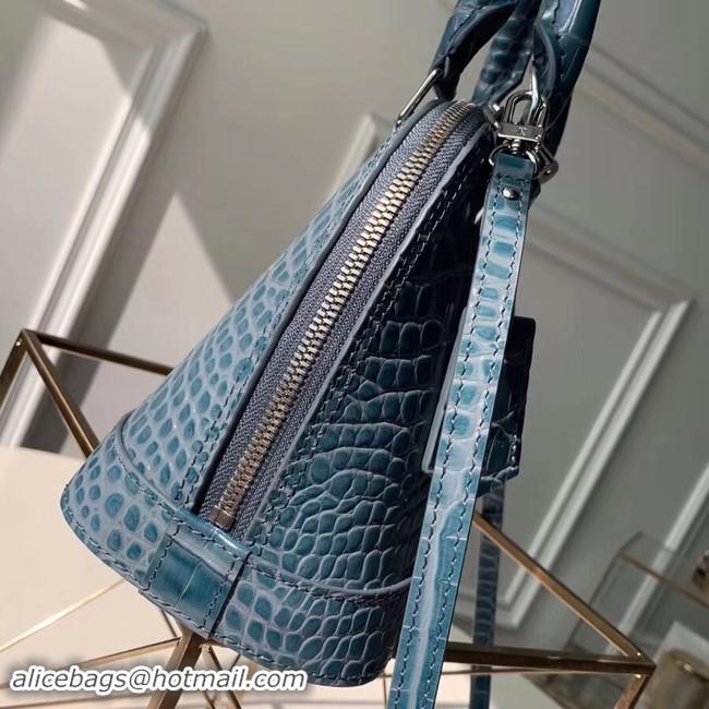 Best Price Louis Vuitton Crocodile Pattern Leather Bag N90897 Blue