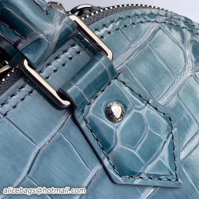 Best Price Louis Vuitton Crocodile Pattern Leather Bag N90897 Blue