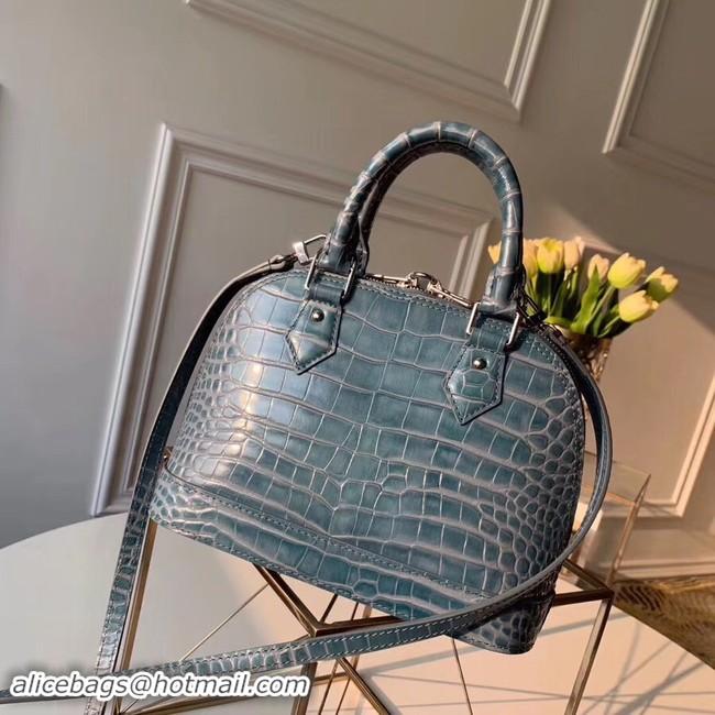 Best Price Louis Vuitton Crocodile Pattern Leather Bag N90897 Blue