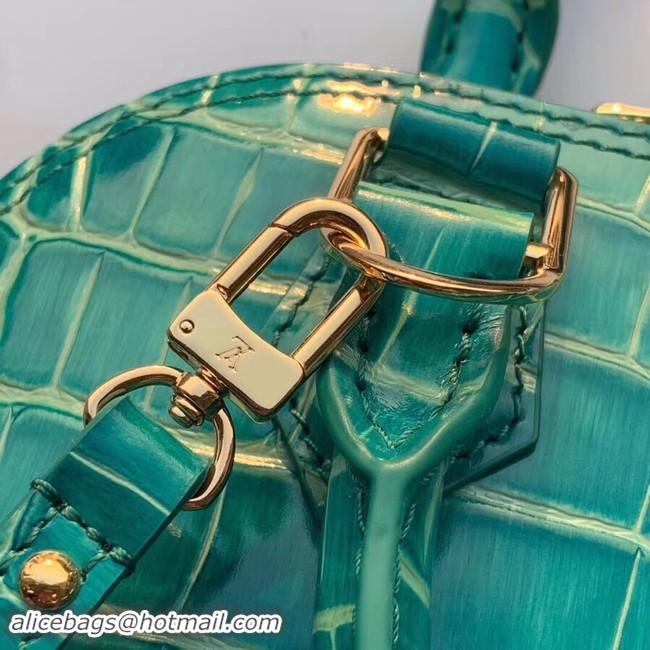 Charming Louis Vuitton Crocodile Pattern Leather Bag N90897 Green