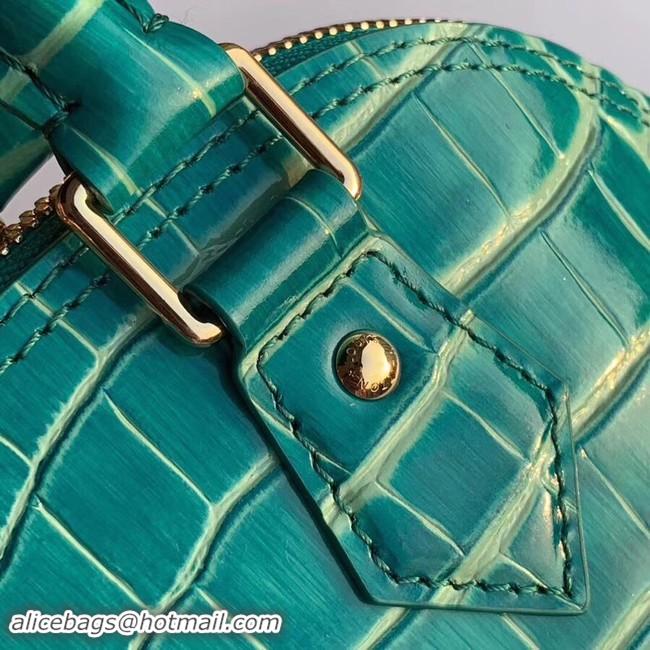 Charming Louis Vuitton Crocodile Pattern Leather Bag N90897 Green