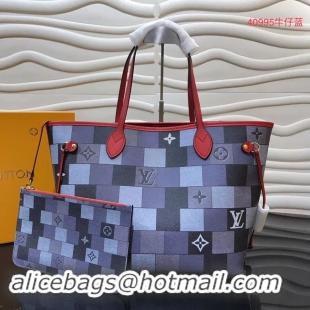 Best Price Louis vuitton original monogram canvas NEVERFULL MM M40995 blue