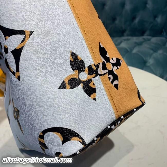 AAAAA Louis Vuitton Monogram Canvas Original Leather NEVERFULL MM M44567 White