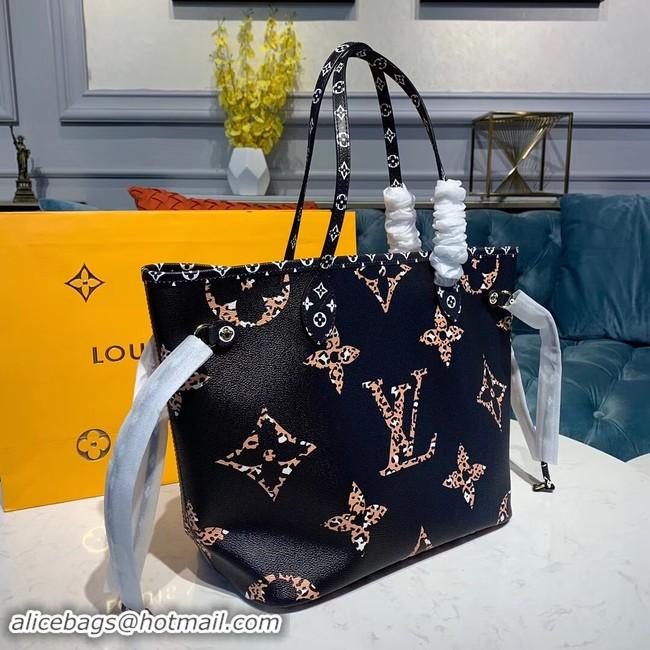 Design Cheap Louis Vuitton Monogram Canvas Original Leather NEVERFULL MM M44567 Black