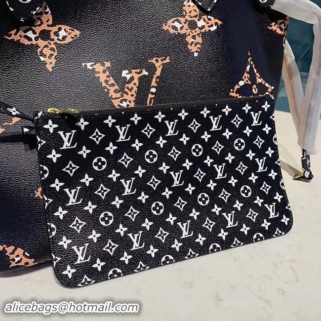 Design Cheap Louis Vuitton Monogram Canvas Original Leather NEVERFULL MM M44567 Black