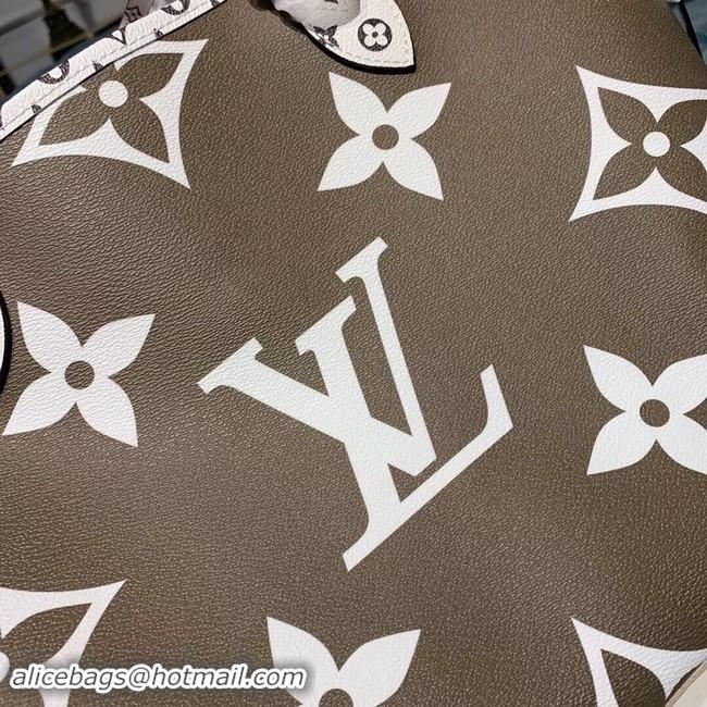 Most Popular Louis Vuitton Monogram Canvas Original Leather NEVERFULL MM M44567 Khaki