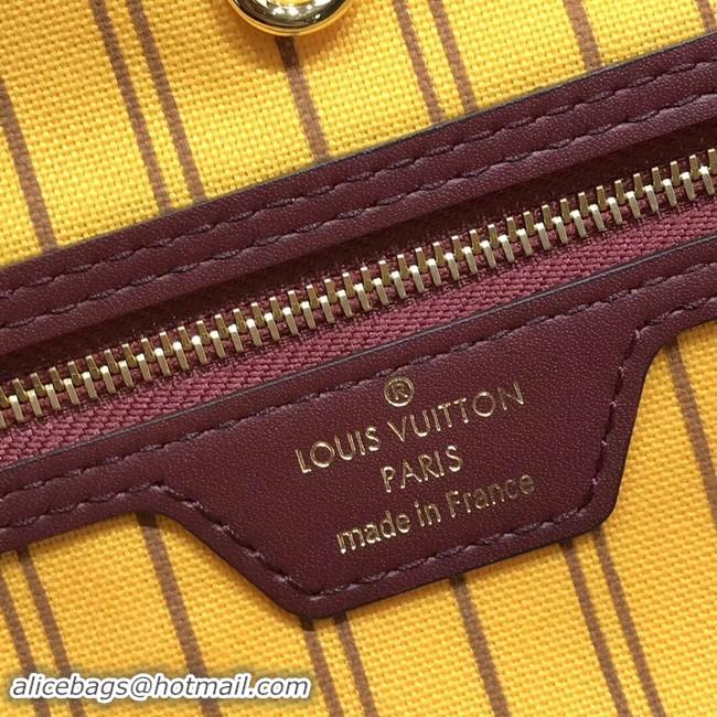 New Style Louis Vuitton Monogram Canvas Original Leather NEVERFULL MM M40993