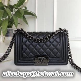 Design Boy Chanel Flap Shoulder Bag Leather A67085 black