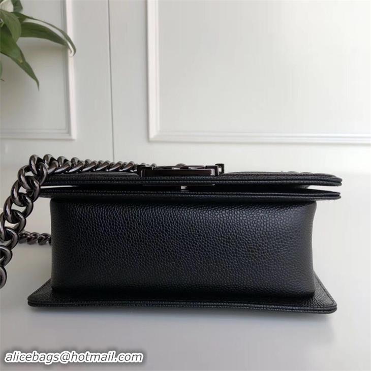 Design Boy Chanel Flap Shoulder Bag Leather A67085 black