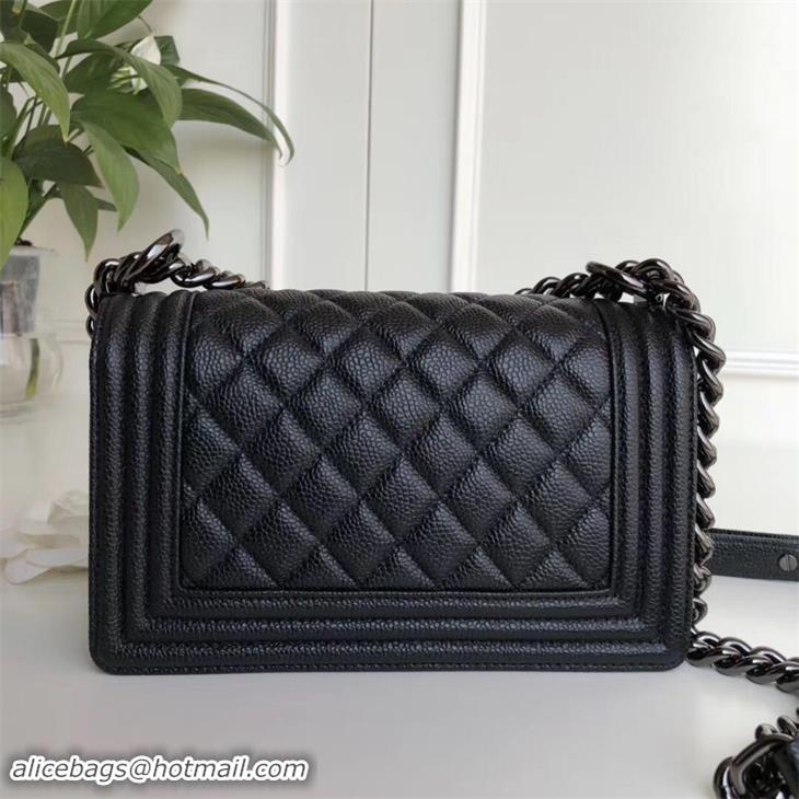 Design Boy Chanel Flap Shoulder Bag Leather A67085 black