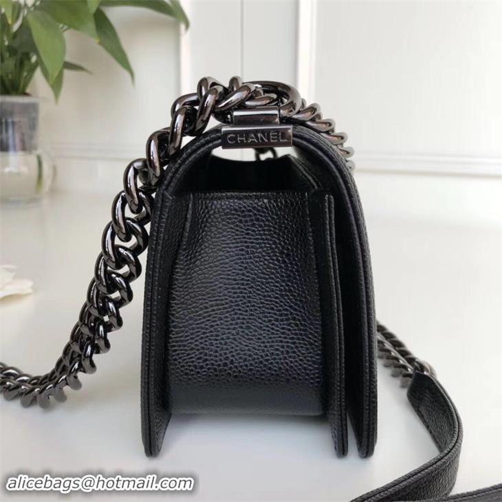 Design Boy Chanel Flap Shoulder Bag Leather A67085 black