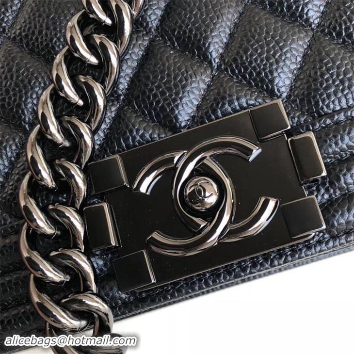 Design Boy Chanel Flap Shoulder Bag Leather A67085 black