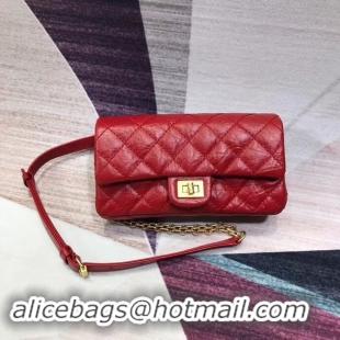 Luxury Chanel waist bag Aged Calfskin & Gold-Tone Metal A57991 red