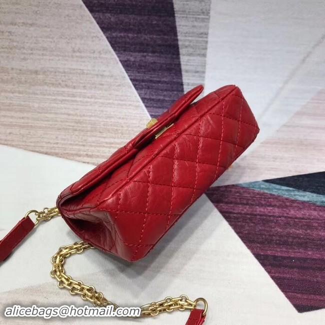 Luxury Chanel waist bag Aged Calfskin & Gold-Tone Metal A57991 red