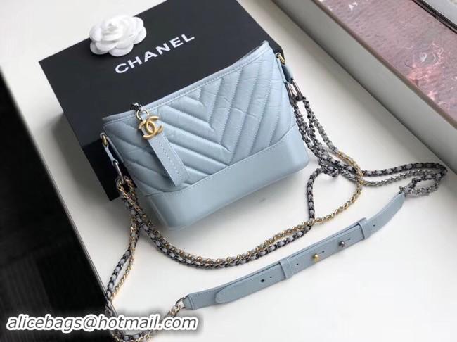 Fashion Chanel gabrielle small hobo bag A91810 light blue