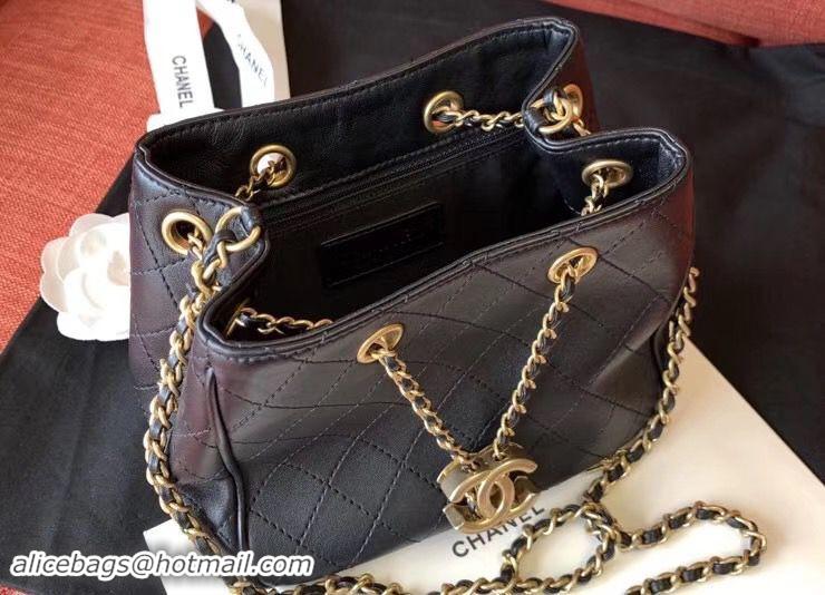 Luxury Chanel Mini Hobo Original Leather Bag CC5634 Black