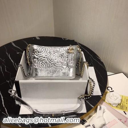 Classic Chanel gabrielle small hobo bag A91810 silver