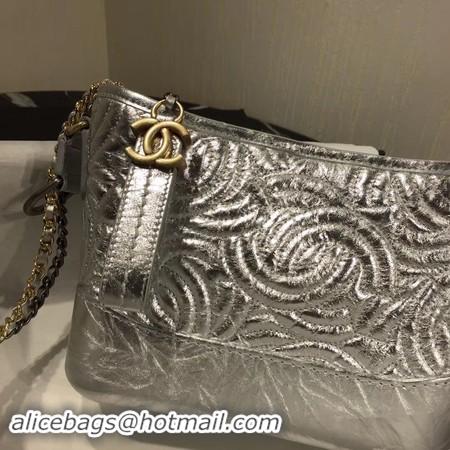 Classic Chanel gabrielle small hobo bag A91810 silver