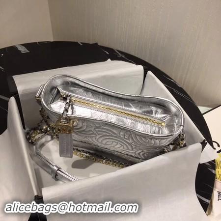 Classic Chanel gabrielle small hobo bag A91810 silver