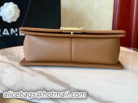 Fashion Boy Chanel Flap Shoulder Bag Leather A67085 brown