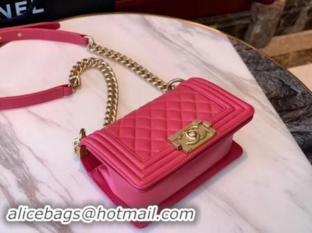 ﻿Discount Boy Chanel Flap Shoulder Bag Leather A67085 rose