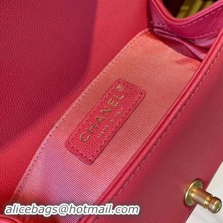 ﻿Discount Boy Chanel Flap Shoulder Bag Leather A67085 rose