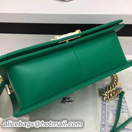 Discount Chanel Boy Flap Shoulder Bag Original Sheepskin Leather A67086 green