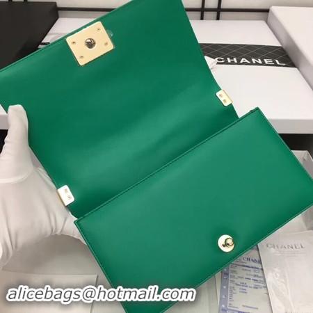 Discount Chanel Boy Flap Shoulder Bag Original Sheepskin Leather A67086 green