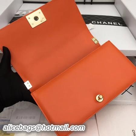 Cheap Price Boy Chanel Flap Shoulder Bag Leather A67085 orange