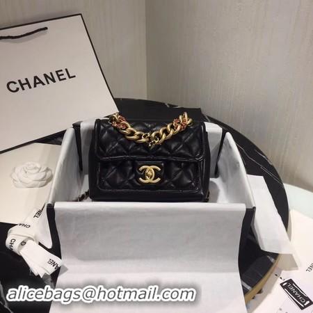 Online Discount Chanel Shoulder Bag Original Leather Black 50937 Gold