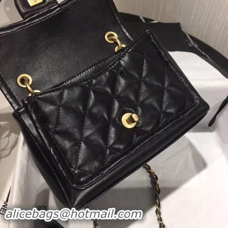 Online Discount Chanel Shoulder Bag Original Leather Black 50937 Gold