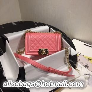 Newest Boy Chanel Flap Shoulder Bag Original Leather Pink A67085 Gold