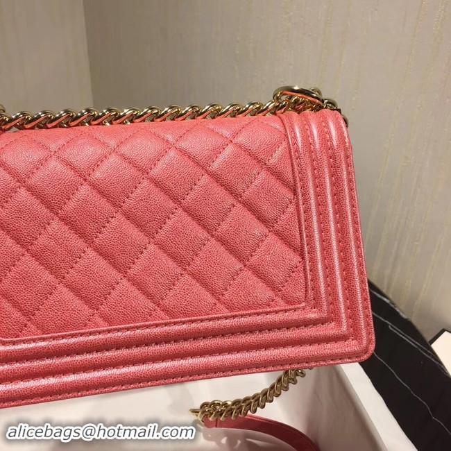 Newest Boy Chanel Flap Shoulder Bag Original Leather Pink A67085 Gold