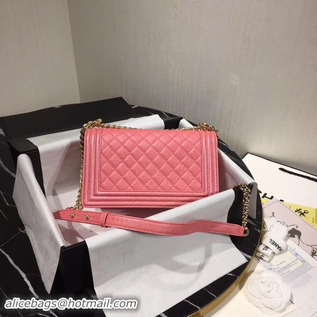 Good Product Boy Chanel Flap Shoulder Bag Original Leather Pink A67085 Gold