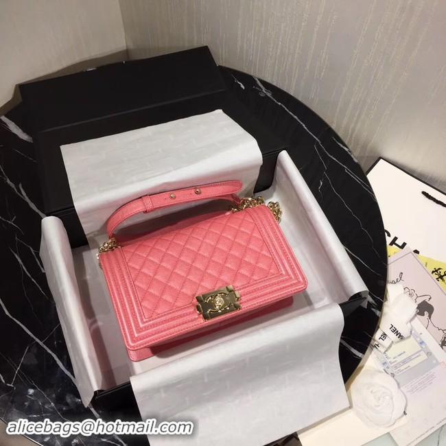 Good Product Boy Chanel Flap Shoulder Bag Original Leather Pink A67085 Gold