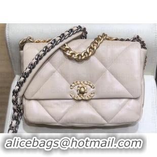 Top Quality Chanel 19 Small Leather Flap Bag AS1160 Beige 2019