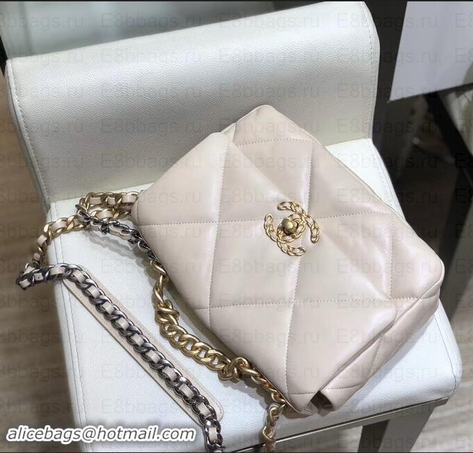 Top Quality Chanel 19 Small Leather Flap Bag AS1160 Beige 2019