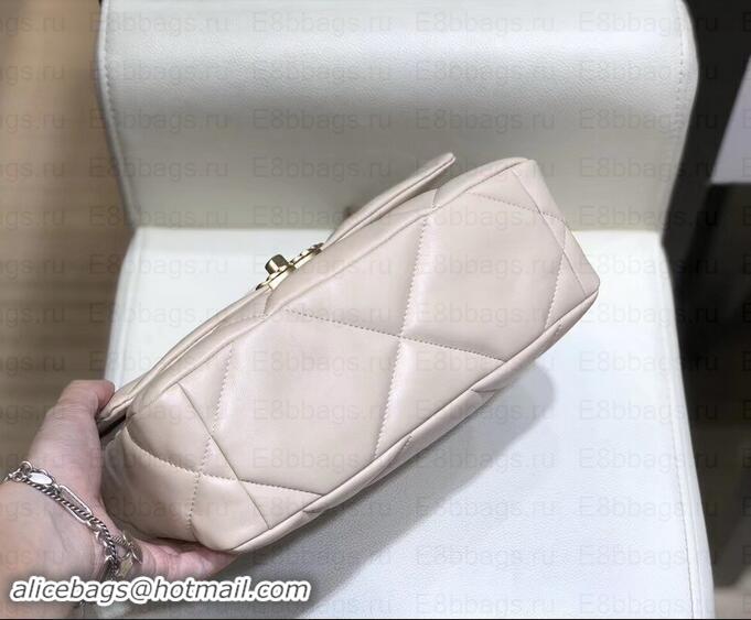 Top Quality Chanel 19 Small Leather Flap Bag AS1160 Beige 2019