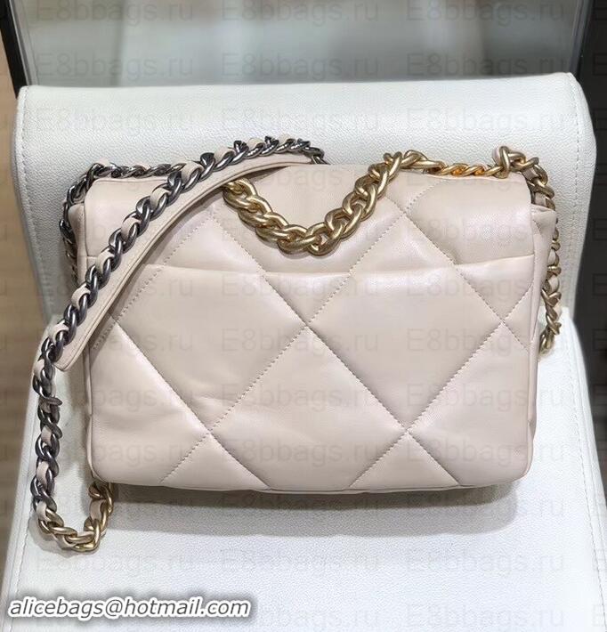 Top Quality Chanel 19 Small Leather Flap Bag AS1160 Beige 2019