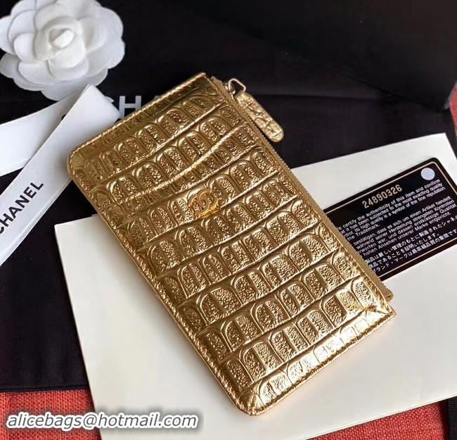 Best Quality Chanel Calfskin & Gold-Tone Metal A81598 Gold