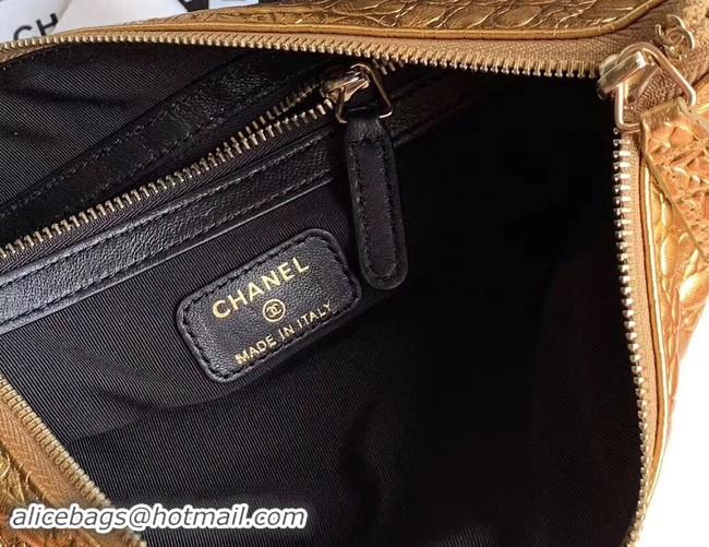 Discount Chanel Calfskin & Gold-Tone Metal A82545 Gold