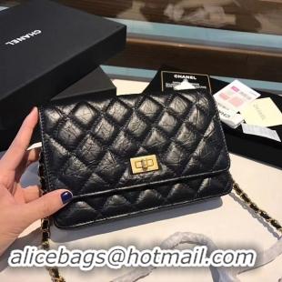 Fashion Chanel Calfskin & Gold-Tone Metal S33814 black