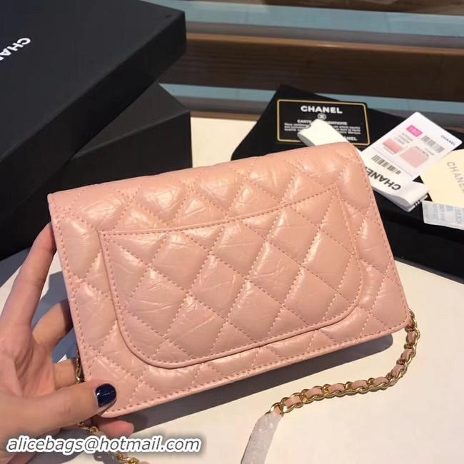 Luxury Chanel Calfskin & Gold-Tone Metal S33814 pink