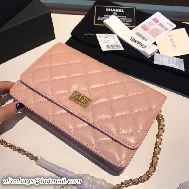 Luxury Chanel Calfskin & Gold-Tone Metal S33814 pink