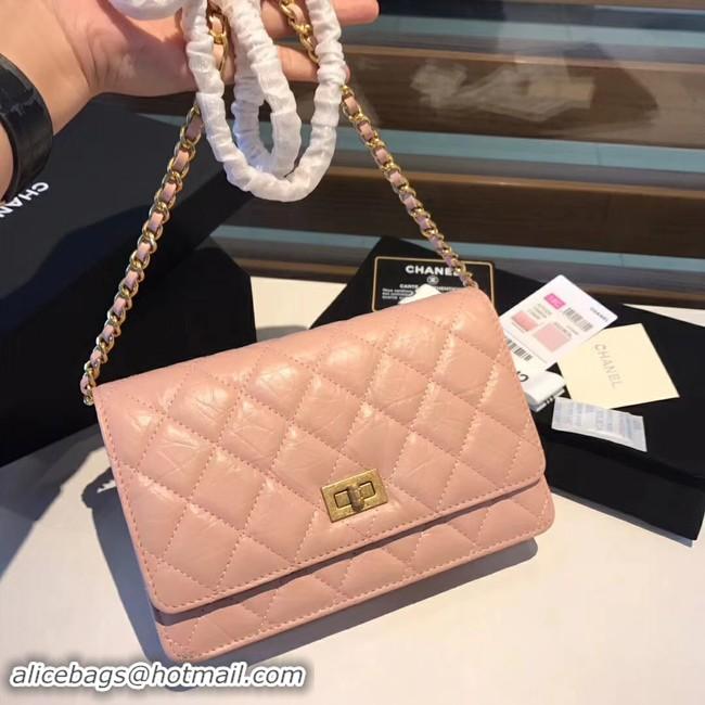 Luxury Chanel Calfskin & Gold-Tone Metal S33814 pink