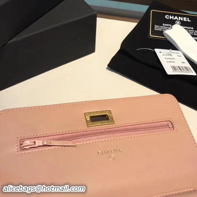 Luxury Chanel Calfskin & Gold-Tone Metal S33814 pink