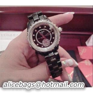 Low Cost Design Chanel J12 Watch With Diamond CH003 Black