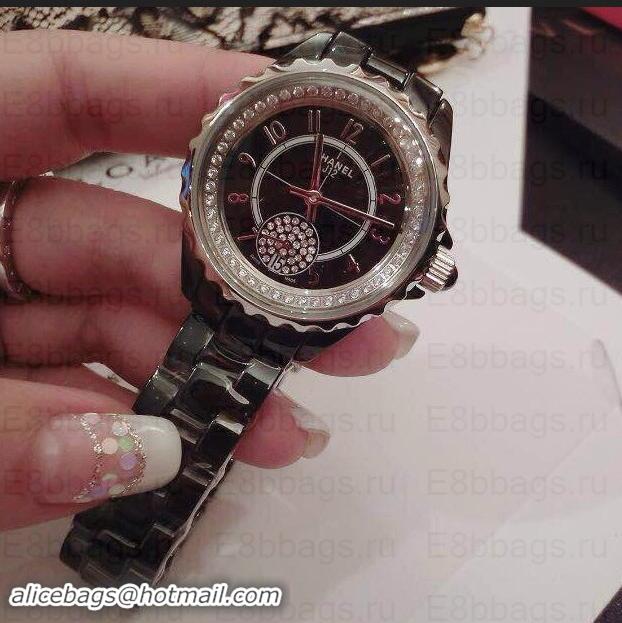 Low Cost Design Chanel J12 Watch With Diamond CH003 Black